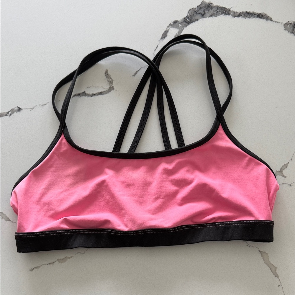 Pink and Black Victoria Secret Sports Bra